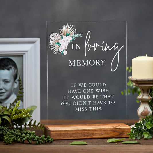 In Loving Memory | Acrylic Boho Wedding Sign