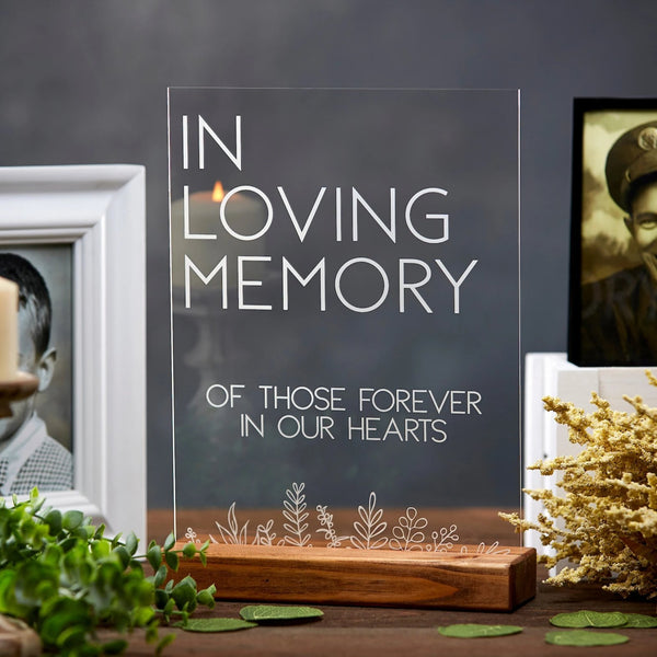 In Loving Memory Acrylic Sign