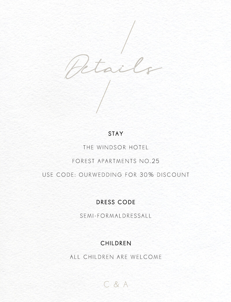 Blanc Mode Information Card by Shab M.