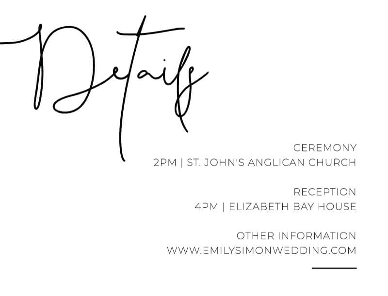 Minimalist Black And White Information Card by Jesse I.