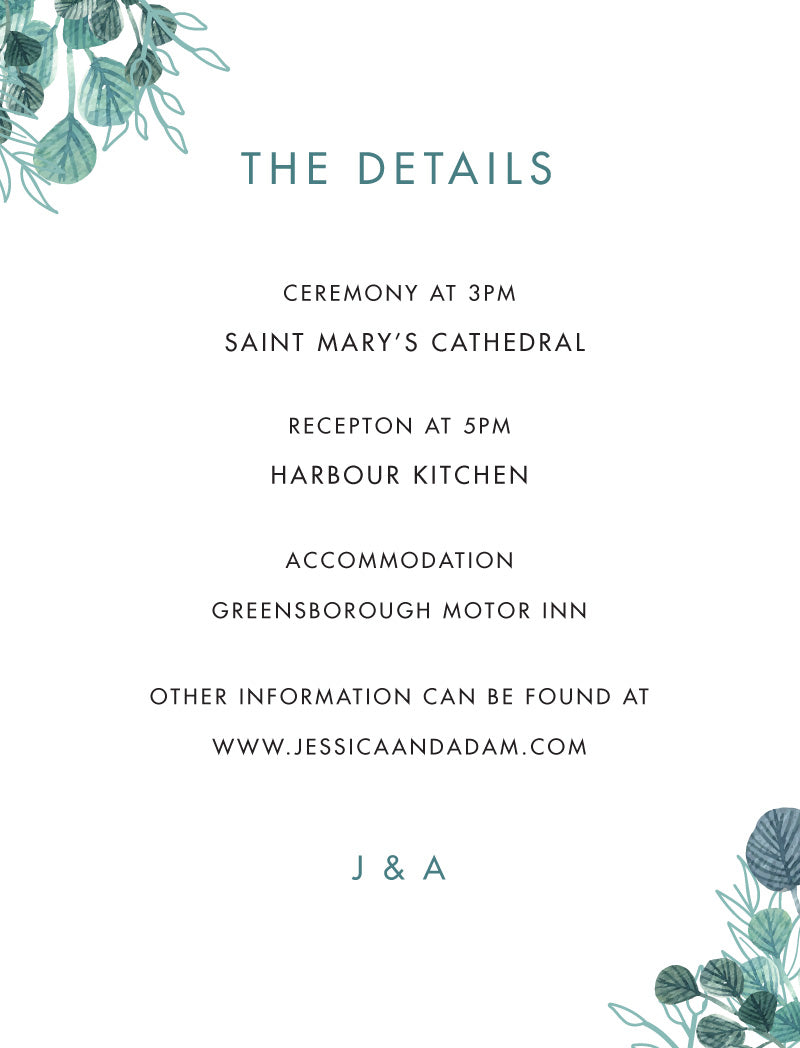 Stylistically Green Information Card by Meha G.