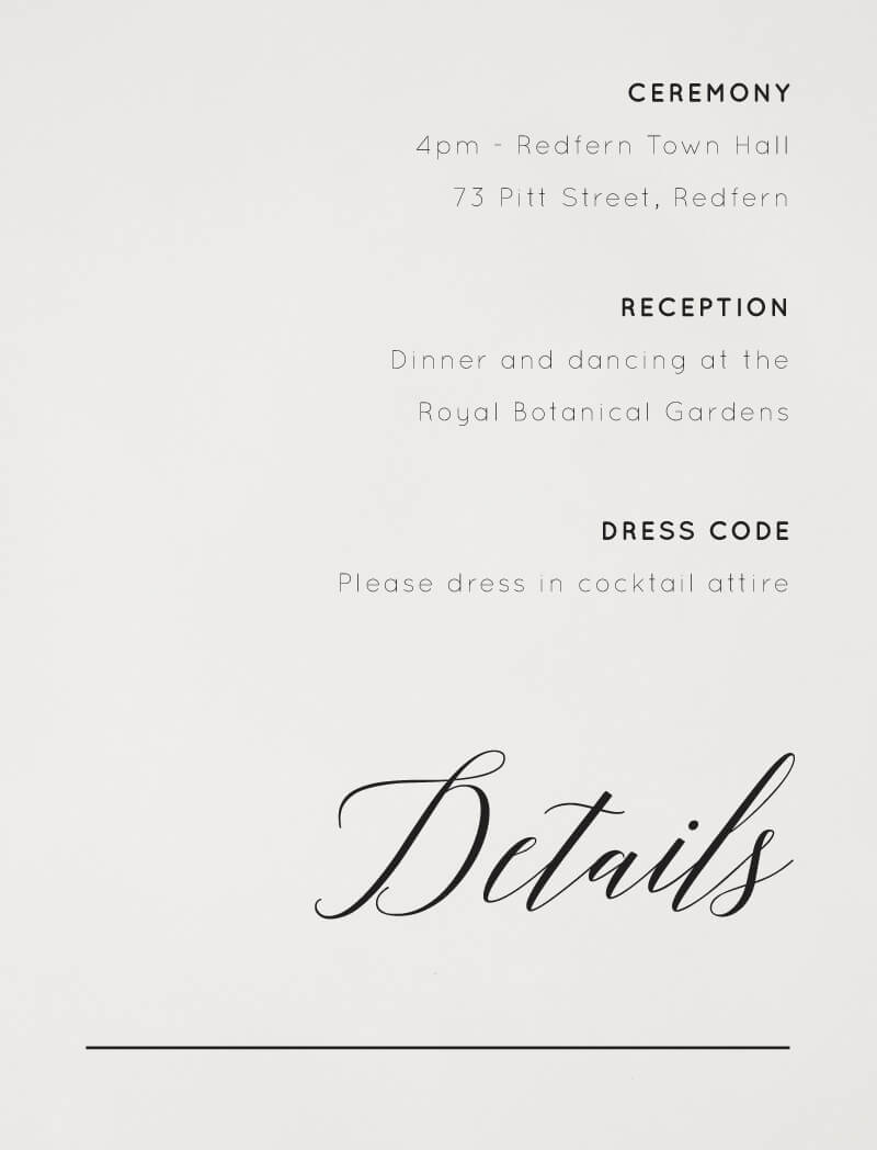 On The Day Information Card by Amelia S.