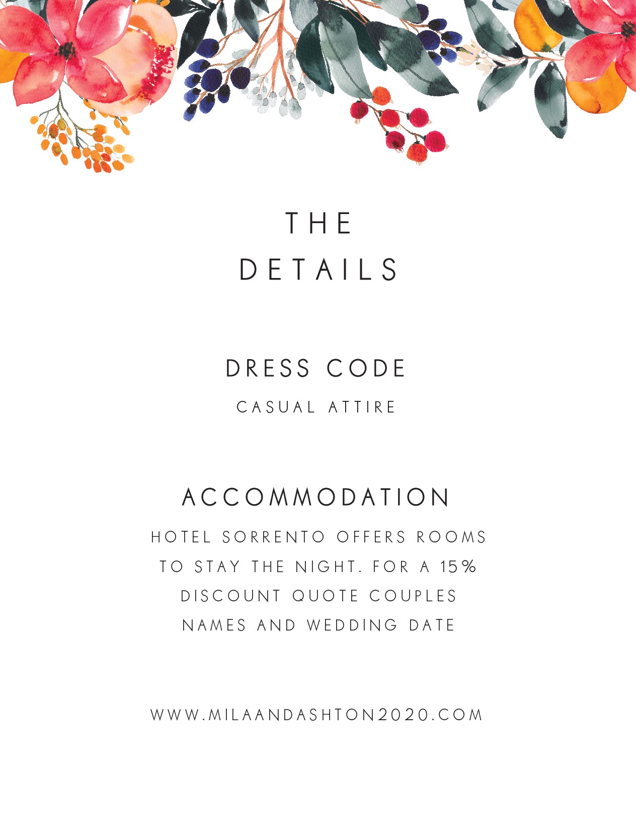 Floral Crown Georgia Information Card by Joy