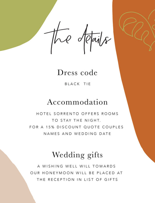 Tropical Camo Information Card by Demie L.