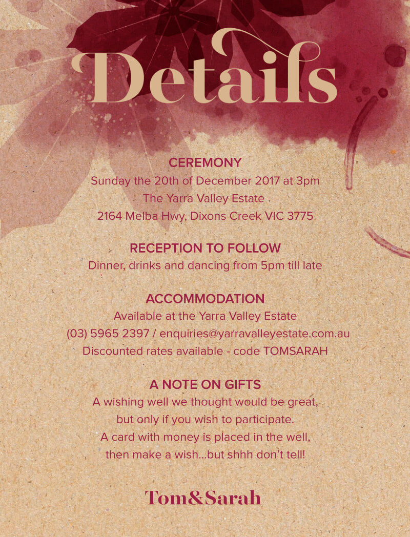 Secret Vineyard Information Card by Nadine W.