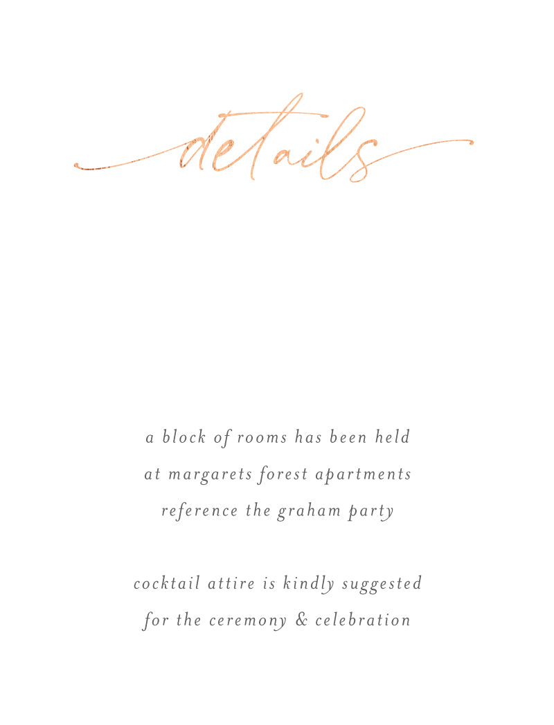 Forever Script Information Card by Liz C.