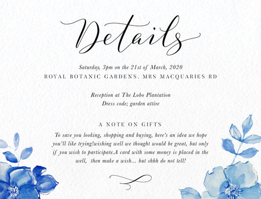 British Floral Information Card by Amelia S.