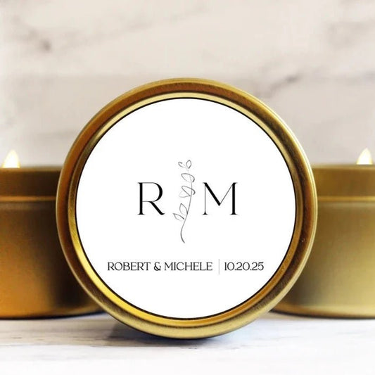 Initials Of Love Candle Favors