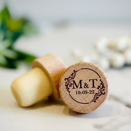 Initials Of Love Wine Cork Favor