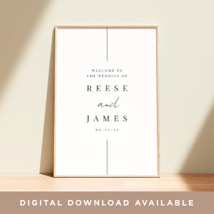 Inline Modern Minimal Wedding Welcome Sign