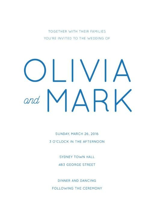 Modern Wedding Invitations by Amelia S.