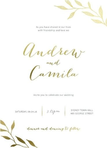 Leaves Wedding Invitations by Amelia S.