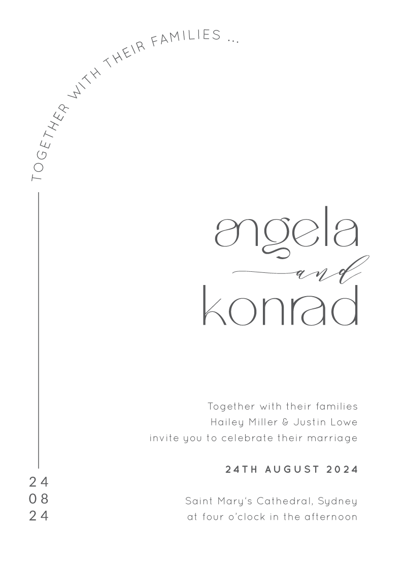 Modern Pebble Wedding Invitations by Stephanie B.