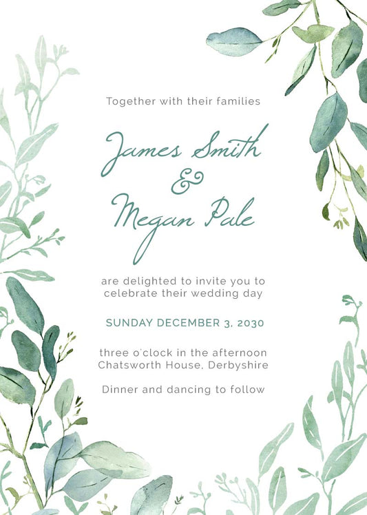 Botanical Geo Wedding Invitations by Heather P.