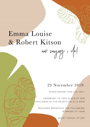 Tropical Camo Wedding Invitations by Demie L.