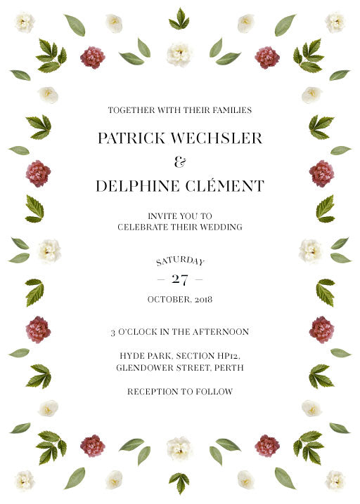 Delphine Rouge Wedding Invitations by Tenille R.