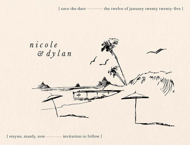 Ipanema Save The Date Cards by Inggrid H.