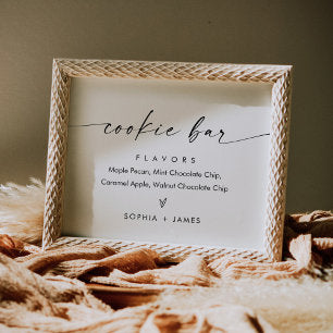ISLA Minimalist Cookie Bar Wedding Favor Sign