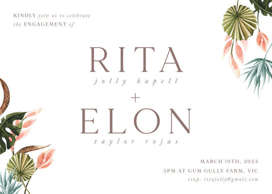 Island Breeze Engagement Invitations by Joy