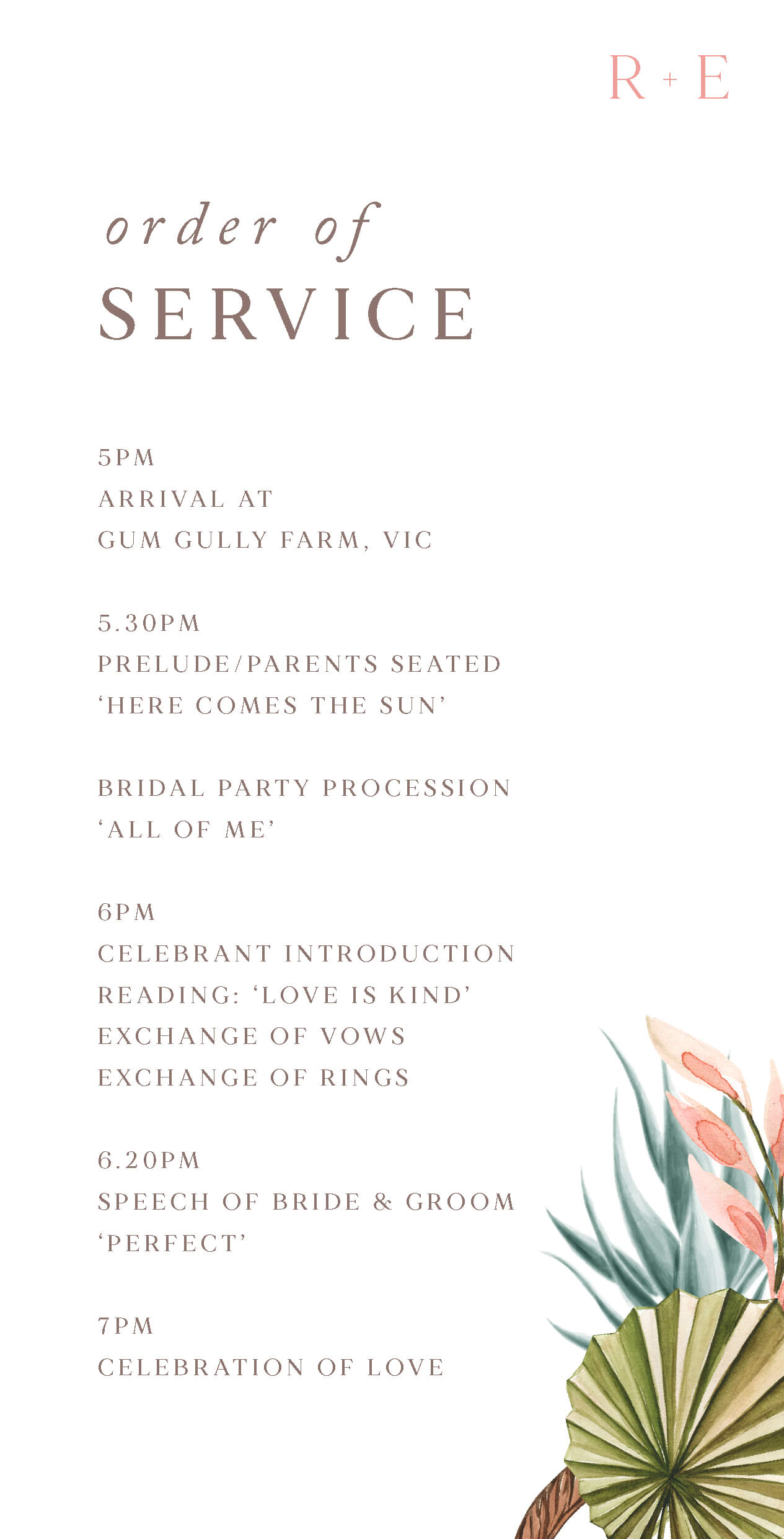 Island Breeze Wedding Program by Joy