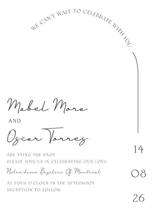 Ivory Wedding Invitations by Shab M.