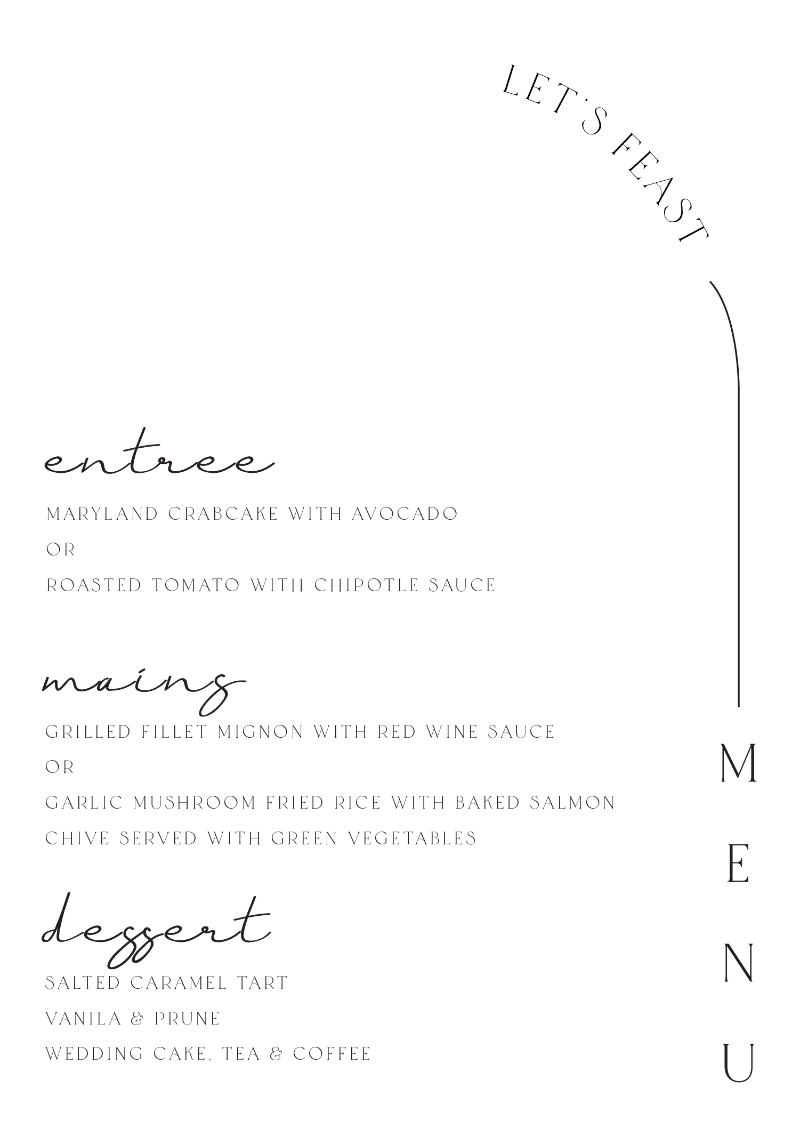 IvoryMenu Cards by Shab M.