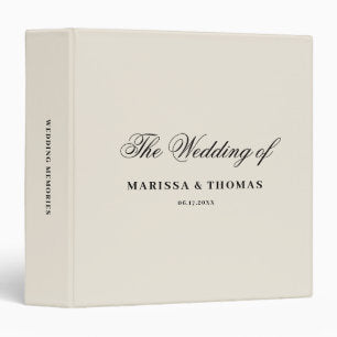 Ivory Wedding Photo Album Keepsake 3 Ring Binder