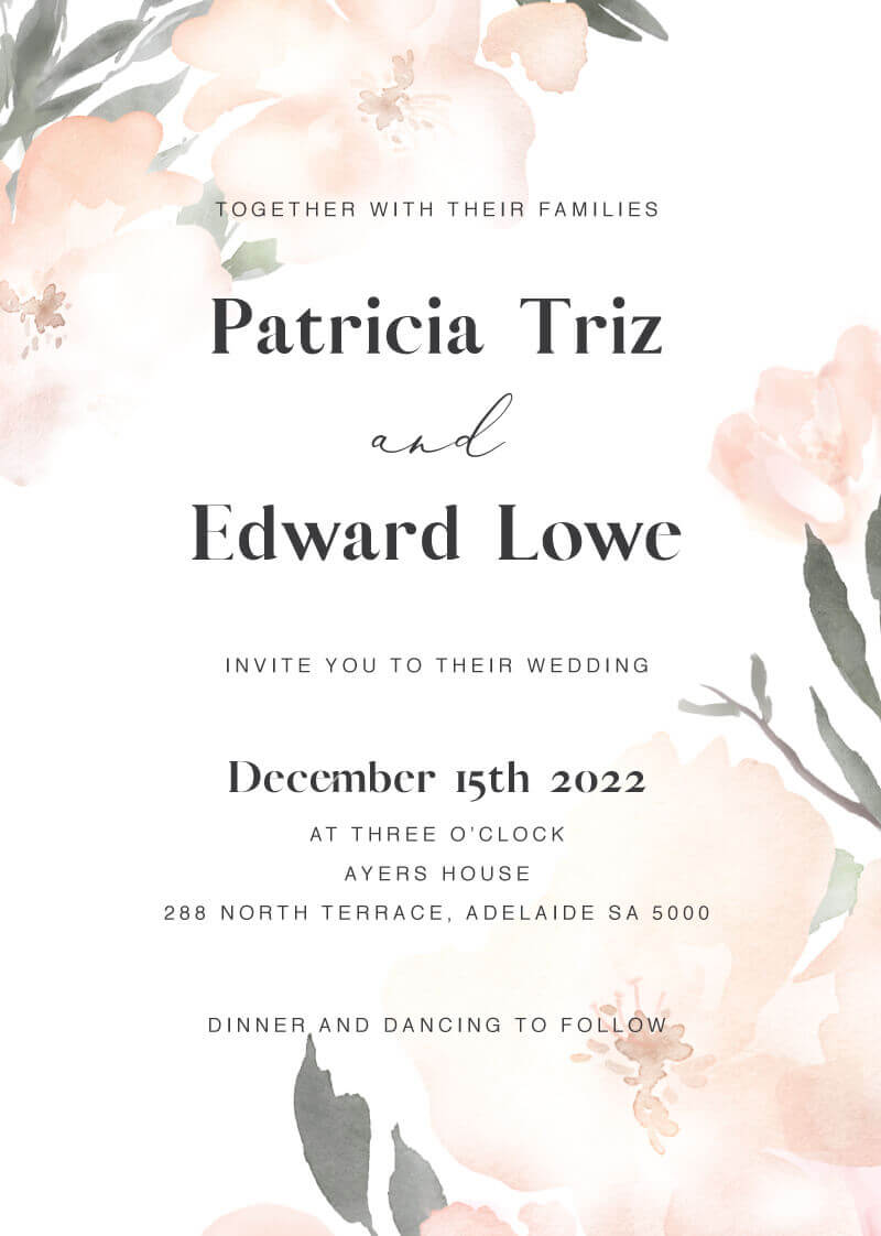 Ivory Garden Wedding Invitations by Joy