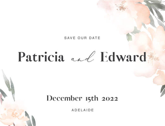 Ivory Garden Save The Date Cards by Joy