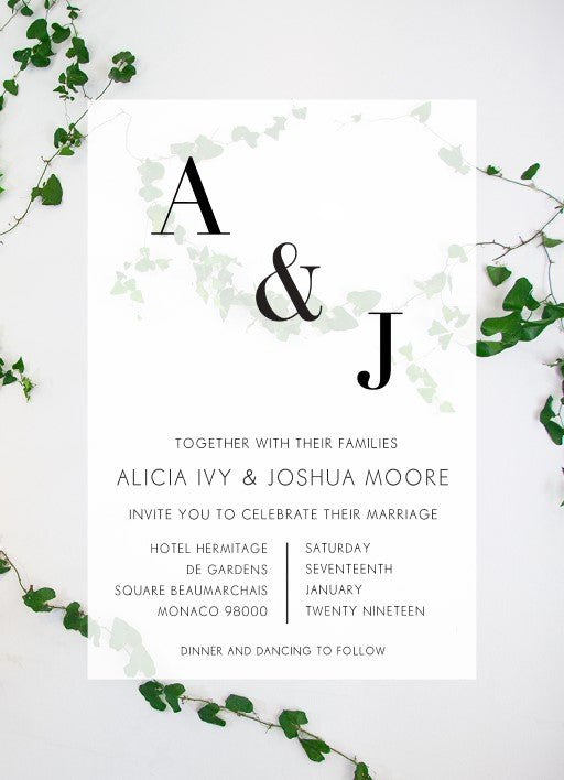 Ivy Wedding Invitations by Shab M.