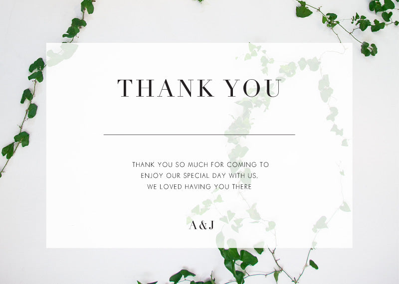 Ivy Thank You Card by Shab M.