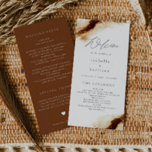 JAYLA Boho Terracotta Rust Wedding Program