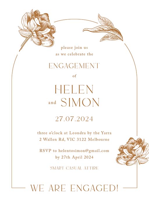 Jin Mudan Engagement Invitations by Joy