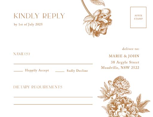 Jin Mudan RSVP Cards by Joy