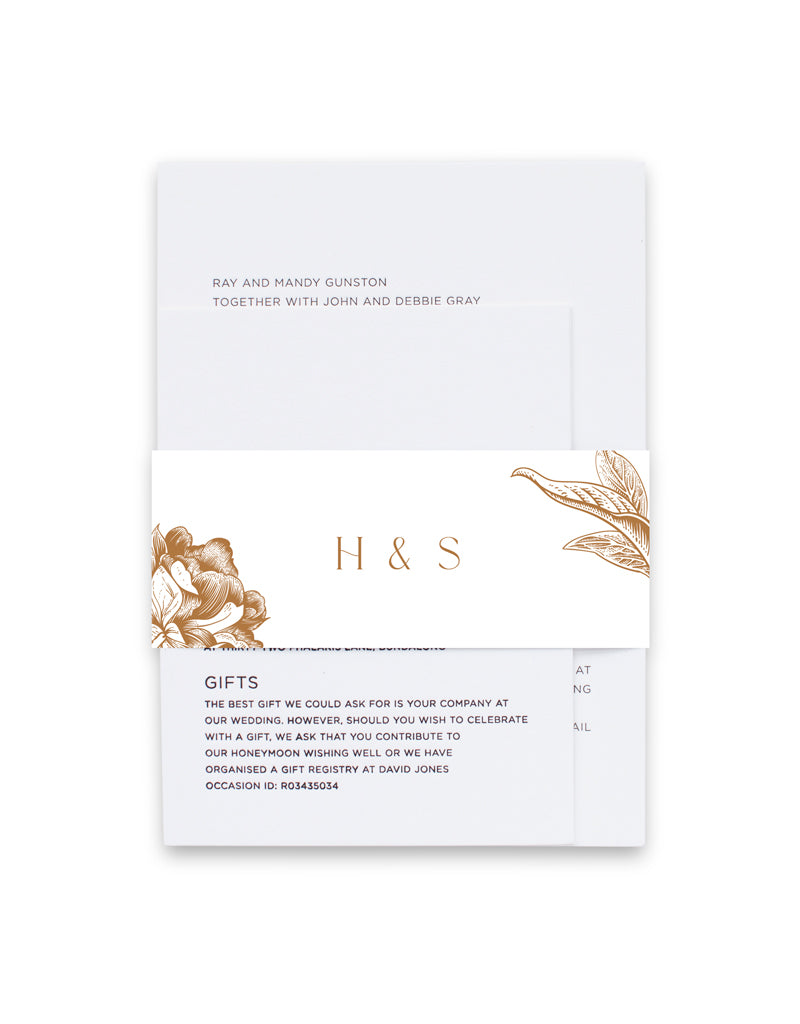 Jin Mudan Invitation Belly Band by Joy