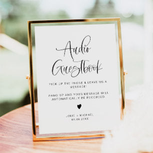 JOLIE Minimalist Boho Wedding Audio Guestbook Sign