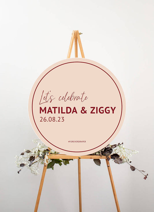 Joy Wedding Sign by Amelia S.