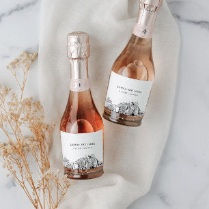 Las Vegas Skyline Mini Sparkling Wine Label