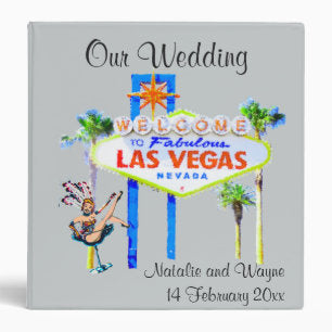 Las Vegas Wedding Photo Album 3 Ring Binder