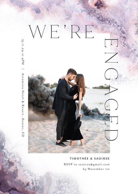 Lavender Blush Engagement Invitations by Joy