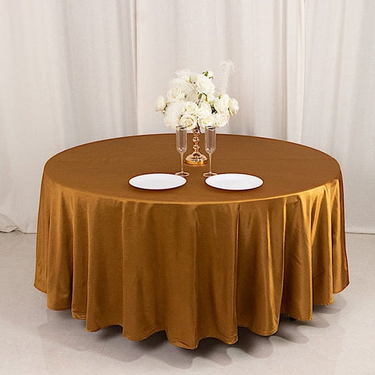 108" Scuba Shimmer Polyester Round Tablecloth