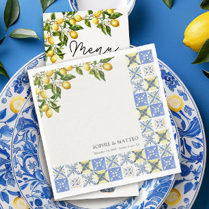 Lemon Grove Rustic Italian Themed Wedding Napkins