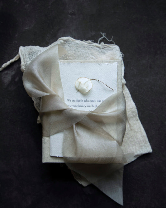 Light Champagne {Tussar} Silk Ribbon