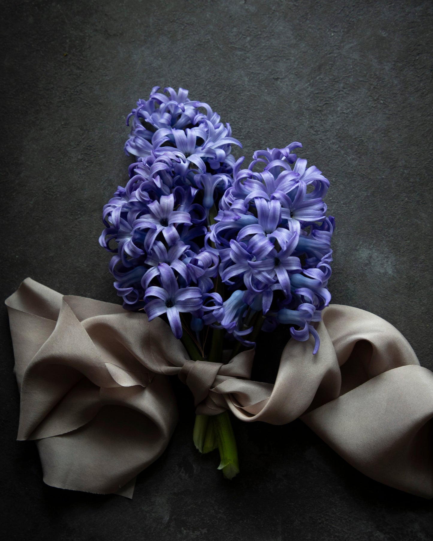 Lilac Gray Silk Ribbon
