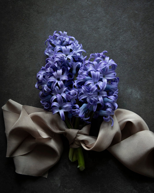Lilac Gray Silk Ribbon
