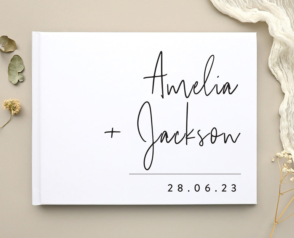 Linear Wedding Guest Book by Jamie L.