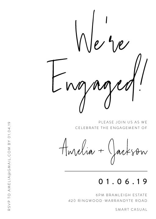 Linear Engagement Invitations by Jamie L.