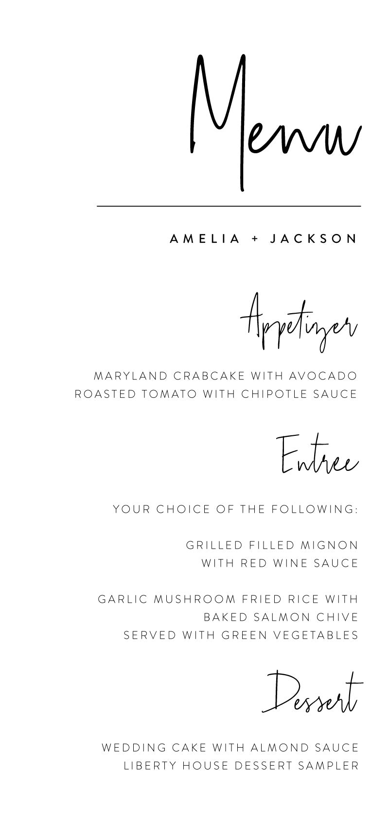 LinearMenu Cards by Jamie L.