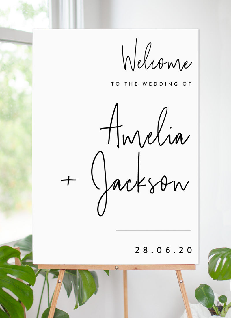 Linear Wedding Sign by Jamie L.