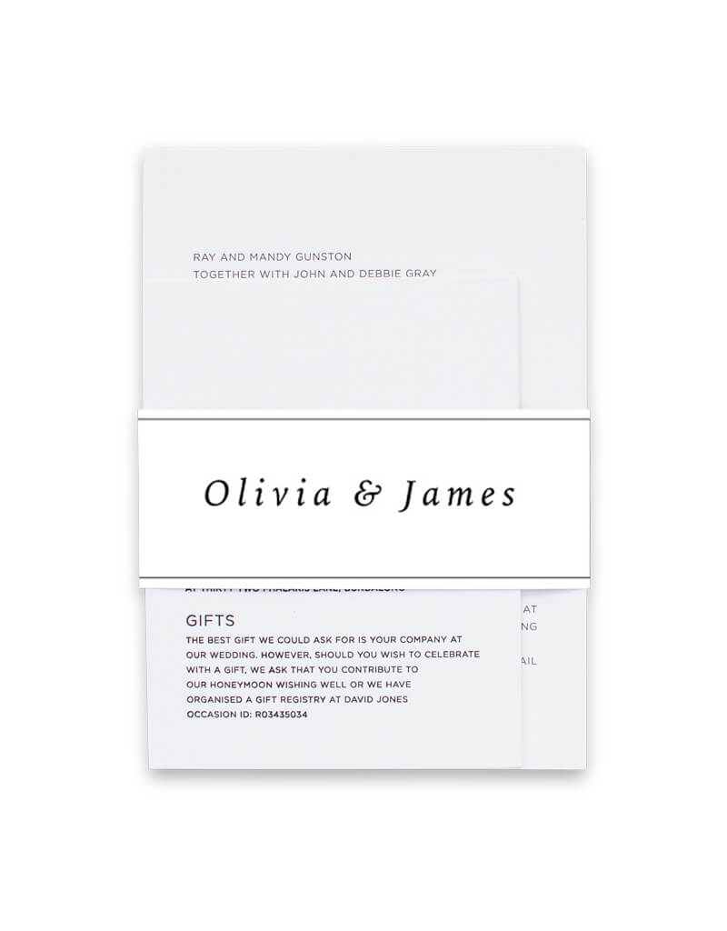 Love Land Invitation Belly Band by Amber B.